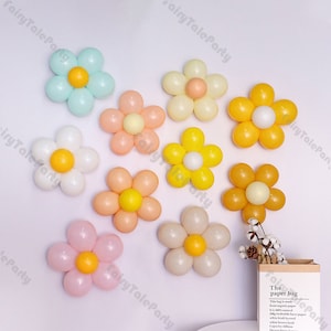 Colorful Daisy Flower Balloon Wall Kit Colorful Daisy Balloon Girl Boho Pink Peach Baby Shower Bridal Shower Birthday Party Wedding Decor