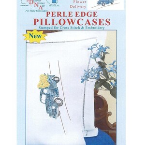 Jack Dempsey Needle Art Flower Delivery Perle Edge Pillowcases