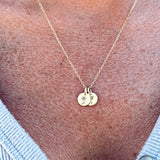 Tiny Birth Flower Disc Necklace ¥ Birth Flower Necklace ¥ Birth Month Flower ¥ Birth Flower Jewelry ¥ Gift For Mom