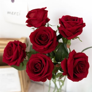 Artificial Rose Flowers \ Silk Roses \ Rose Bouquet Flowers \ Artificial Flowers \ Artificial Rose \ High Quality Roses Head Wedding Roses