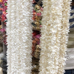 White jasmine flower garlands, soft plastic strands for wedding decor