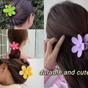 Durable Spring and Summer Daisy Resin Hair Clip Claw/Large Flower Hair Clip/Cute Daisy Flower Hair Clip/Gift for Her
