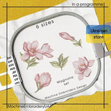 Magnolia Flower Machine Embroidery Design - Magnolia Flower Embroidery Files - 6 Sizes - Instant Download