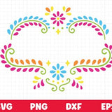 Mexico Flower svg, Mexico art svg, Otomi svg, floral clipart Instant Download