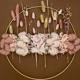 Merino Wool & Dried Flowers Wreath|Ring Wreath|Flower Wall Hanging|Handmade  DŽcor |Pampas Grass Decor|Farmhouse DŽcor