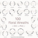 Wreath Svg Bundle | Floral Wreath Bundle | Laurel wreath svg | Flower svg | floral svg | Circle frame svg | Flower wreath svg | svg files