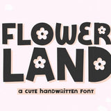 Flowerland Font - Flower Font, Boho Font, Cricut Font, Hippie, Cute Fonts, Fonts for Cricut, Procreate Font, Daisy Font