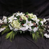 Grand Winter Theme White Cemetery Saddle