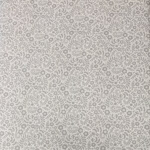 Liberty floral cotton craft fabric, light gray allover pattern