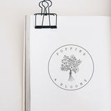 Custom Flower Bouquet Stamp, Fresh Cut Flowers Stamp, Floral Stamp, Florist Stamp, Hand Drawn Flowers, Custom Floral Wreath Label, Bow