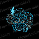 Mandala flower machine embroidery design Floral embroidery design Botanica embroidery design Geometric floral embroidery Embroidery mandala