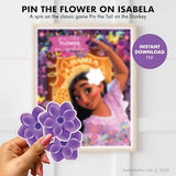 ENCANTO Kids Birthday Party Pin the Tail Game; party games instant download printable digital file Cinco de Mayo Pin the Flower on Isabela