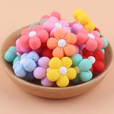 Flowers Shape Beads, 23mm, Random Mixed Color Silicone Beads, Bulk Beads, DIY Jewelry, Silicone Focal Beads, Wholesale Beads