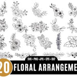 Flowers Svg bundle, Flower Border Svg, Flower Boarder Svg, Roses Svg, Floral Svg, Svg, Peonies Svg, Peony Svg, Svg files for Cricut, png_BD