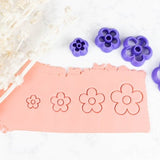 Polymer Clay Cutter, Daisy with Hole Cutter, 3D Printed Clay Cutter, Embossing Clay Cutter, Clay Cutter, Flower Cutter