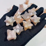 Natural flower agate Mercaba _Hand Carved crystal skull_Quartz Crystal_Crystal Skull_Reiki Healing Random delivery 1 PC