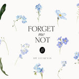 Forget me not Clipart - Watercolor Clipart - Watercolor Spring Flowers - Blue Floral Clipart - Watercolor Blue Flowers - Wedding Clipart
