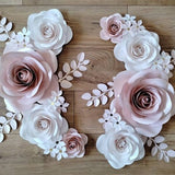 5 sizes SVG Rose Paper Flower Template Wedding Backdrop Decor Party Decor Birthday Decor Paper Flower Christmas Paper Flower Cricut Template