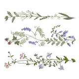 3 Meadow Wildflower Borders Machine Embroidery Design, Botanical Flower Border Pattern Instant Download Zip - 5 sizes