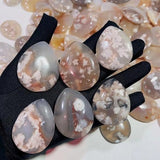 Natural flower agate Water droplet _Hand Carved crystal skull_Quartz Crystal_Crystal Skull_Reiki Healing Random delivery 1 PC