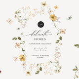 Watercolor wildflower floral clipart- Watercolor garden wreath clipart- Spring field summer floral wildflower illustrations-Soft flowers PNG