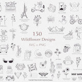 Wildflower svg Bundle | Flower svg | floral svg | wildflowers svg | Botanical svg | spring svg | Inspirational svg | Cricut svg| svg designs