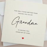 Will you be our Flower Girl Proposal Card for Grandma, Ask Flower Girl, The Only Thing Better Than, Grandma Will you be, Bridesmaid Proposal