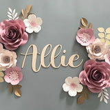 Mauve Pink Paper Flower Set, Nursery Paper Flower Wall Decor, Baby Girl Nursery Flowers, Paper Flowers, Nursery Paper Flowers, wall flowers