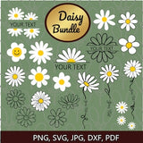 Daisy svg, Daisy png, Simple daisy svg, Daisy monogram, Daisy logo, Daisy svg cricut, Wildflower svg, Flower svg, Dxf flower