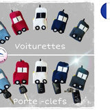 Pattern tutorial Crochet Cart key ring French Version-PDF-Email delivery