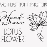 SVG Bundle | Hand-Drawn Lotus Flower