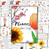 Flowers unit study,Parts of flower, sunflower life cycle, spring unit study,  Parts of tulip, life of tulip bulb, nature study, flower parts