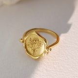 Birth Flower Ring ¥ Combined Birth Flower Ring ¥ Birth Flower Gift ¥ Birth Flower Jewelry ¥ Birth Month Ring ¥ Family Birth Flower Ring