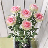 Kit Rose "Pink & Green" dollhouse Miniature garden flower shop, scale 1:12, DIY