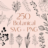 Botanical SVG, SVG Files, Flower Svg Bundle, Floral Svg, Leaves Svg, Branches Svg, Svg Files for Cricut, Commercial Use Included