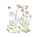 Wildflower Garden Machine Embroidery Design, Easter Floral Meadow Wild Flower Botanical Instant Download Zip - 11 elements - 5 Sizes