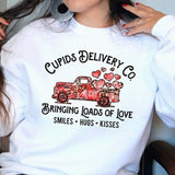 Truck Valentine sweatshirt, Valentine Sweatshirt, Cupid Sweatshirt, Valentine's Day apparel, Mom gift, Gift for her