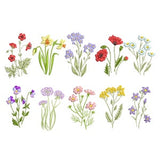 10 Flower Machine Embroidery Designs, Flowers Botanical Daffodil Poppy Wildflower Bundle Pattern Instant Download Zip - 7 sizes