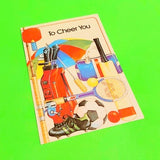 Vintage 1980s Super Retro Get Well Soon Warm Wishes Speedy Recovery Sports Equipment Kitschy Stationary Greeting Card