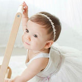 Pretty Flower Headband, Crystal Baby Headband,  Girl Wedding Accessories, Christening Headpiece, Baptism headband, White Daisy Headband