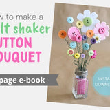 How to Make a Salt Shaker Button Bouquet PDF E-Book, DIGITAL DOWNLOAD