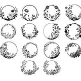 FLORAL CIRCLE SVG, Floral Circle  Svg Cut Files For Cricut, Floral Circle Clipart, Rose Circle Svg