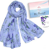 Birth Flower Scarf Birthday Gift Women Unique Valentines Day Anniversary Gift Birth Month Flower Scarf Shawl for Girlfriend Grandma Wife Mom