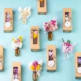 Mini Bouquets mit Miniatur Vase und Geschenkverpackung - Trockenblumen Geschenk fŸr Ostern und zum & Muttertag - Geschenk Klein