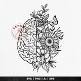 Flower Brain SVG Instant Download