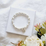 Thank You Flower Girl Bracelet Flower Girl Bracelet Flower Girl Gift Flower Girl Jewellery Pearl Bracelet Wedding Party Gift Flower Charm