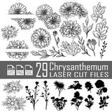 Flowers PNG, Watercolor Floral Clipart Bundle Includes Bouquets, chrysanthemum, Drops and Elements, Small Commercial Use, sticker flower svg