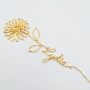 Daisy Wire Name, Personalized Gift, Name Bookmark, Wire Book Accessory, Custom Name Wire Bookmark, Daisy lover gift, Daisy Wire Decor