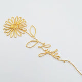 Daisy Wire Name, Personalized Gift, Name Bookmark, Wire Book Accessory, Custom Name Wire Bookmark, Daisy lover gift, Daisy Wire Decor