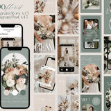 Florist Instagram Templates / Canva Template Bundle / Neutral Social Media Templates / Boho Instagram Set / Insta Story Post  / Flower Shop
